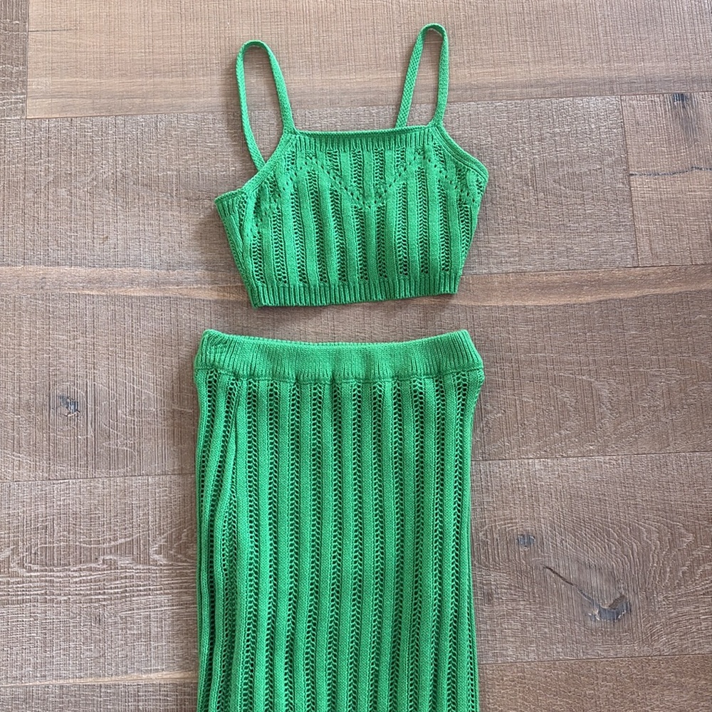 Green Knit Set
